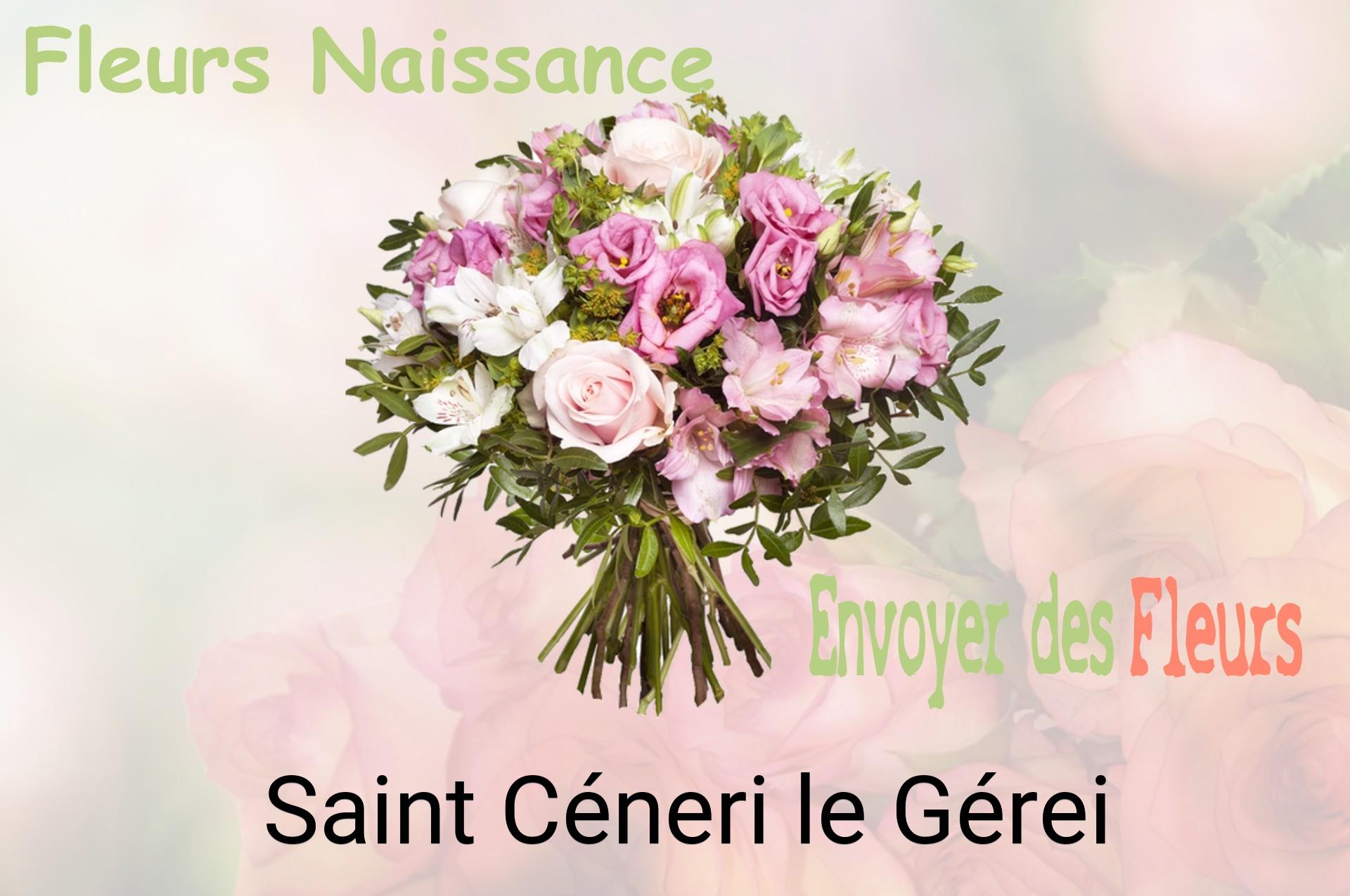 Bouquet de fleurs de naissance livré à Saint-Céneri-le-Gérei